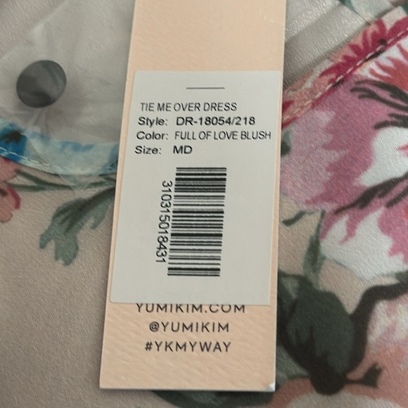 Yumi Kim Tie Me Over Full of Love Blush Mini Dress Women's M Pink Floral NWT - Picture 11 of 16